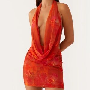 Peppermayo - Elysia Chiffon Mini Dress - Amber